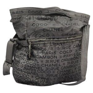Authentic CHANEL Unlimited Shoulder Bag Coated Canvas 2way Silver CC